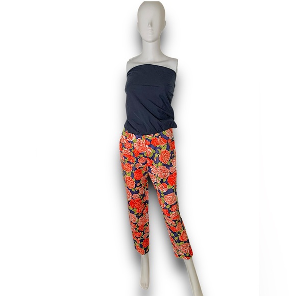MOSCHINO FLORAL BUM FLAP TROUSERS